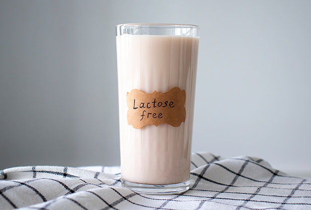 Image of a shake made with whey isolate. the sticker says lactose free
